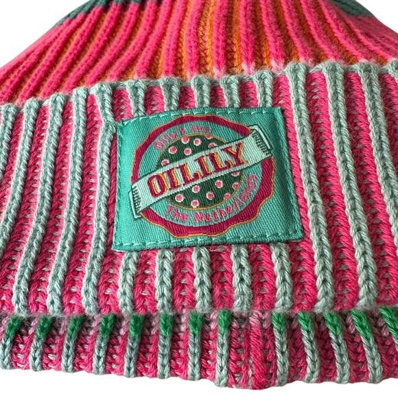 Oilily Striped Beanie Hat Size 4 ( 4 years), Pink multicolored - Picture 5 of 10